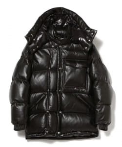 ▲MONCLER / PROMIO ラムレザー フーデッド ダウンジャケット