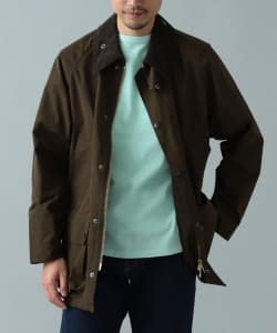 Barbour × BEAMS F / 別注 BEDALE CLASSIC FIT ピーチドコットン ジャケット