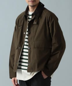 Barbour × BEAMS F / 別注 SPEY ピーチドコットン ショートブルゾン