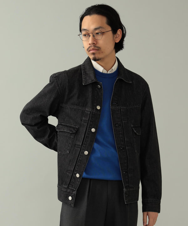 BEAMS F BEAMS / Black BEAMS jacket (blouson denim jacket) mail