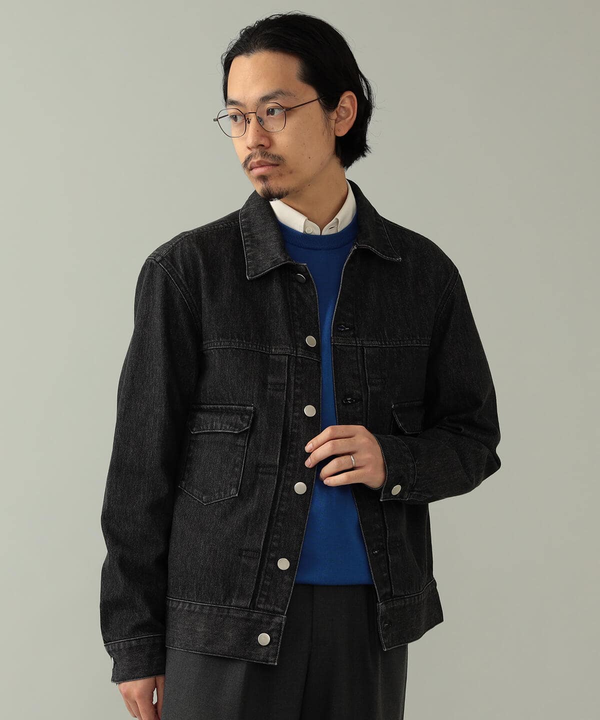 BEAMS F BEAMS / Black BEAMS jacket (blouson denim jacket) mail