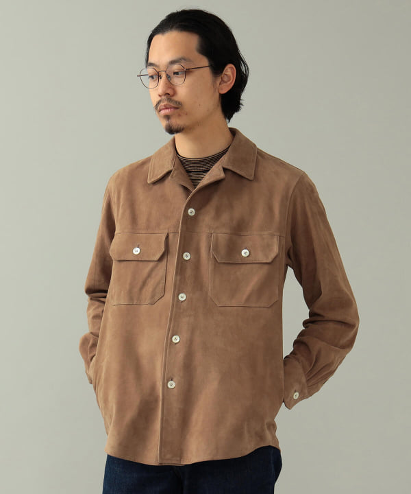 BEAMS F（ビームスF）CINQUANTA × BEAMS F / 別注スエード シャツ ...