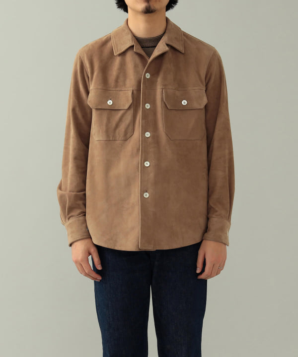 BEAMS F BEAMS × BEAMS F / Special order suede shirt blouson 