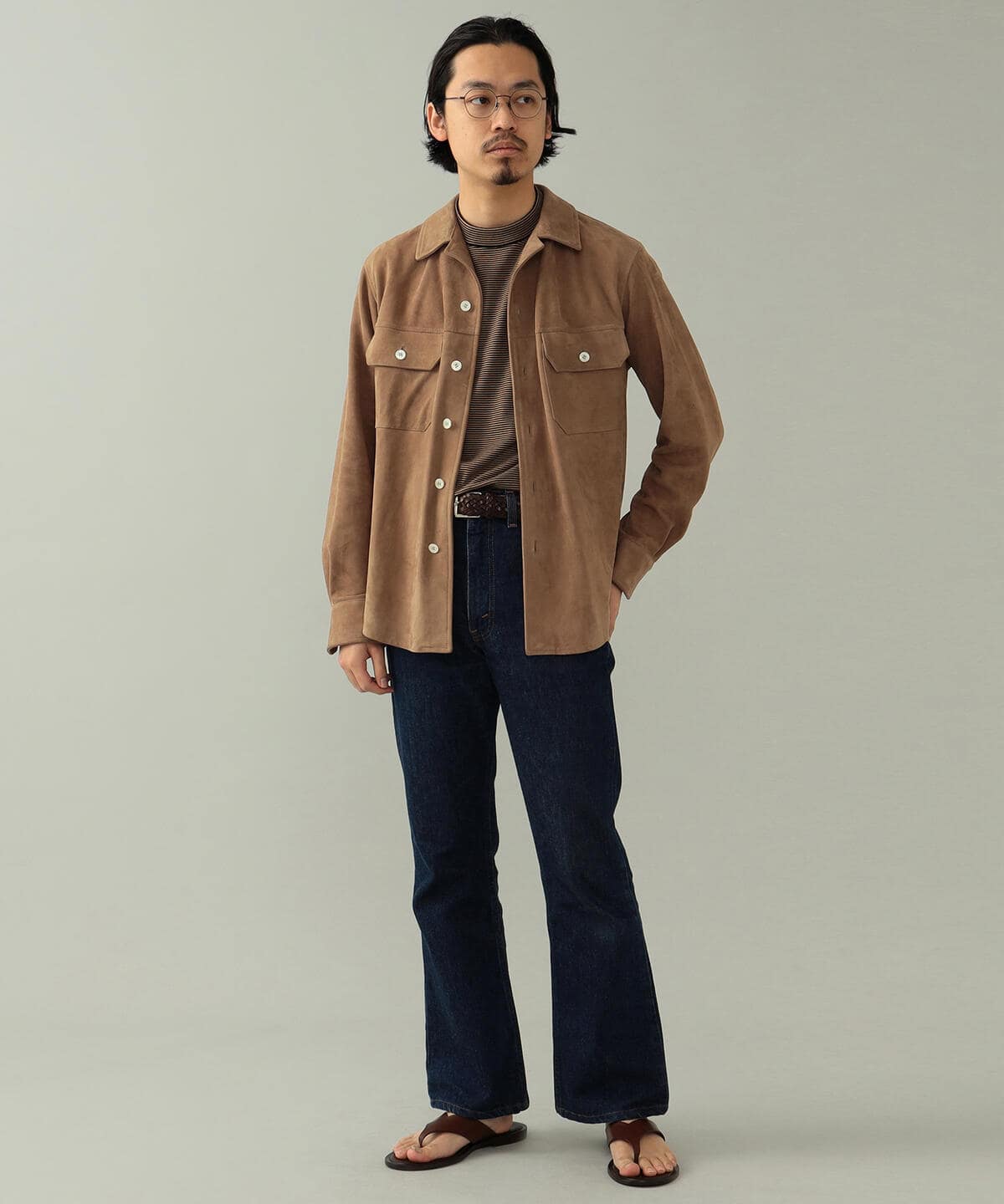 BEAMS F（ビームスF）CINQUANTA × BEAMS F / 別注スエード シャツ 