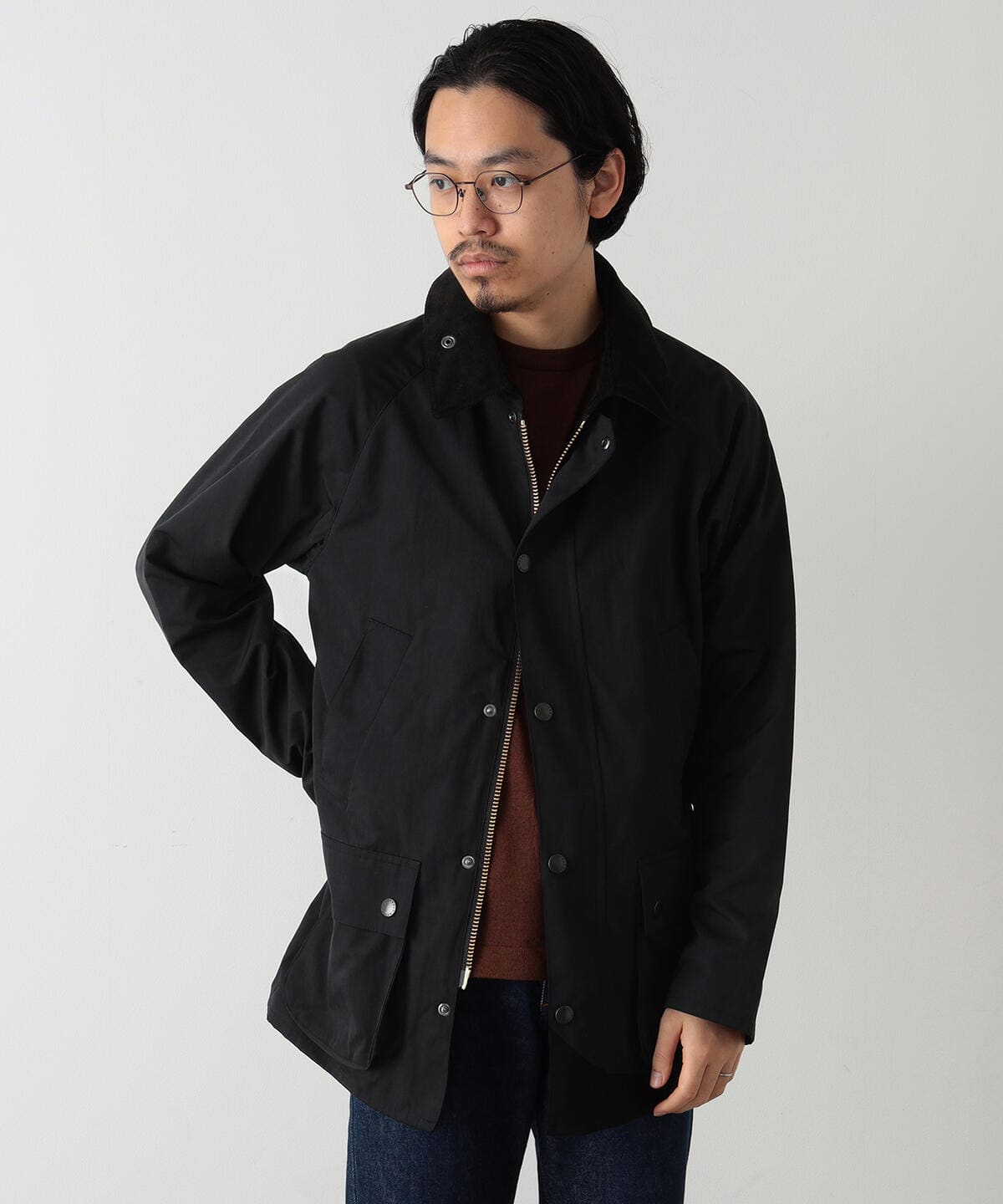 Barbour × BEAMS F / 別注 BEDALE SL ピーチドコットン ジャケット