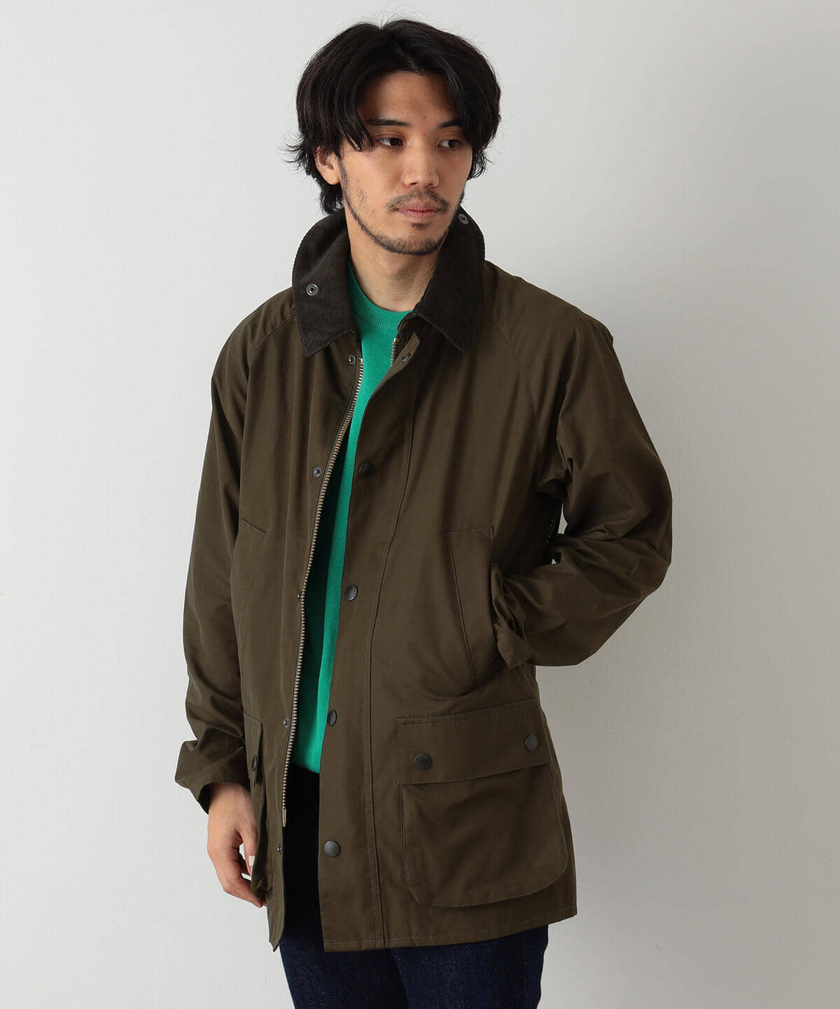 日本未入荷 Barbour BEAMS別注 BEDALE ピーチスキン バブアー ビデイル