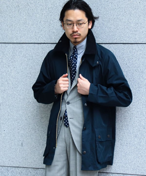 BEAMS F別注】barbour サイズ36 ネイビー-evmailnews.net