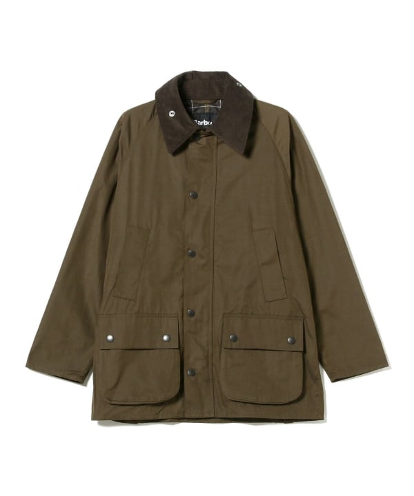 ブルー×レッド Barbour BEAMS別注 BEDALE ピーチスキン バブアー