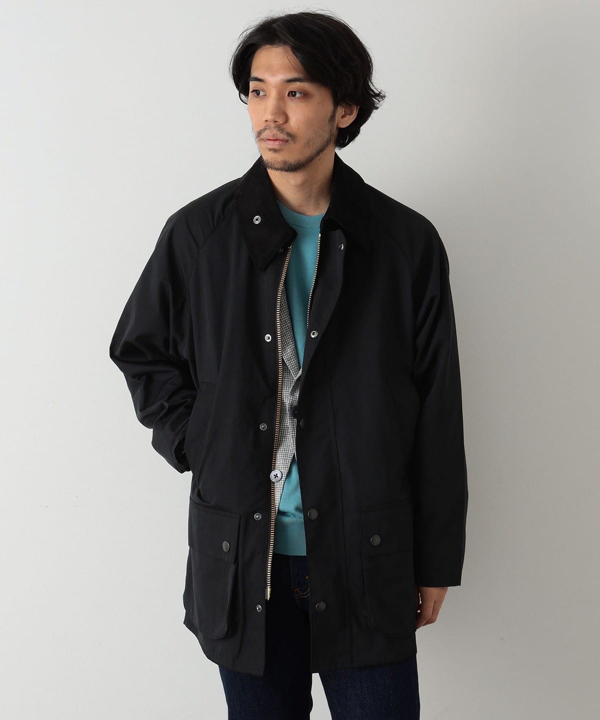 Barbour × BEAMS PLUS ノンオイルジャケット 42 美品-