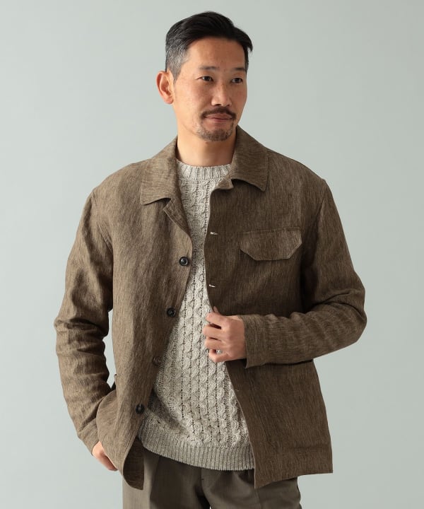 BEAMS F [奧特萊斯] LARDINI / 亞麻工作服 (束腰BEAMS) 郵購 | BEAMS