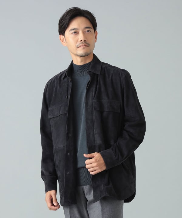 BEAMS F（ビームスF）【別注】ARMA / スエード シャツ ブルゾン