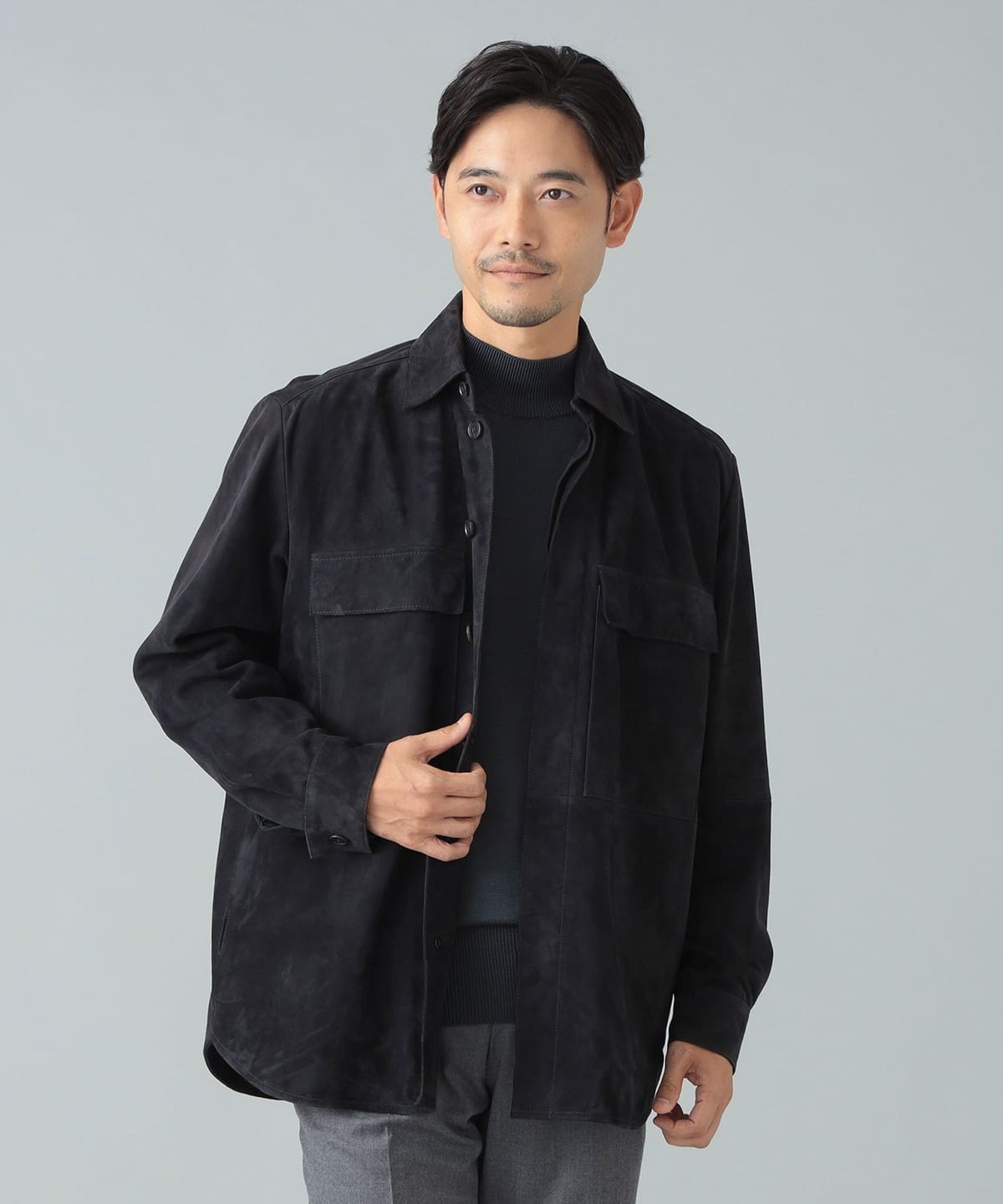 BEAMS F（ビームスF）【別注】ARMA / スエード シャツ ブルゾン