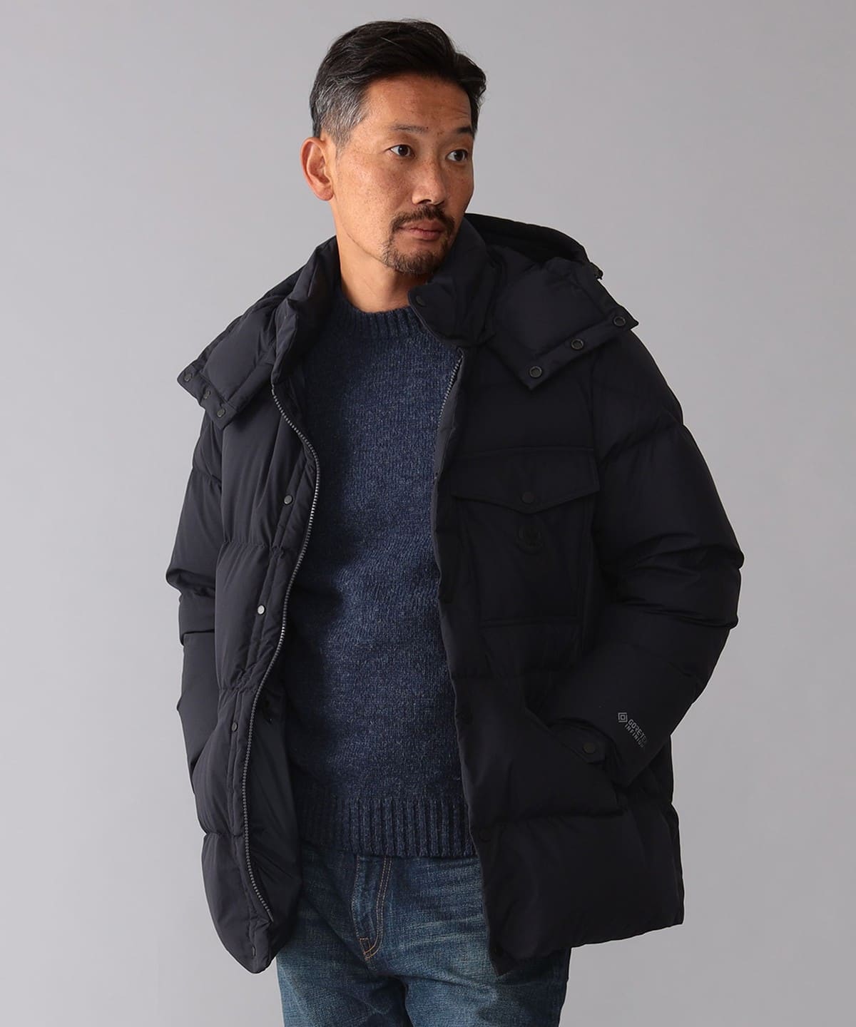 BEAMS F（ビームスF）MONCLER / LOIRET フーデッド ダウンジャケット 