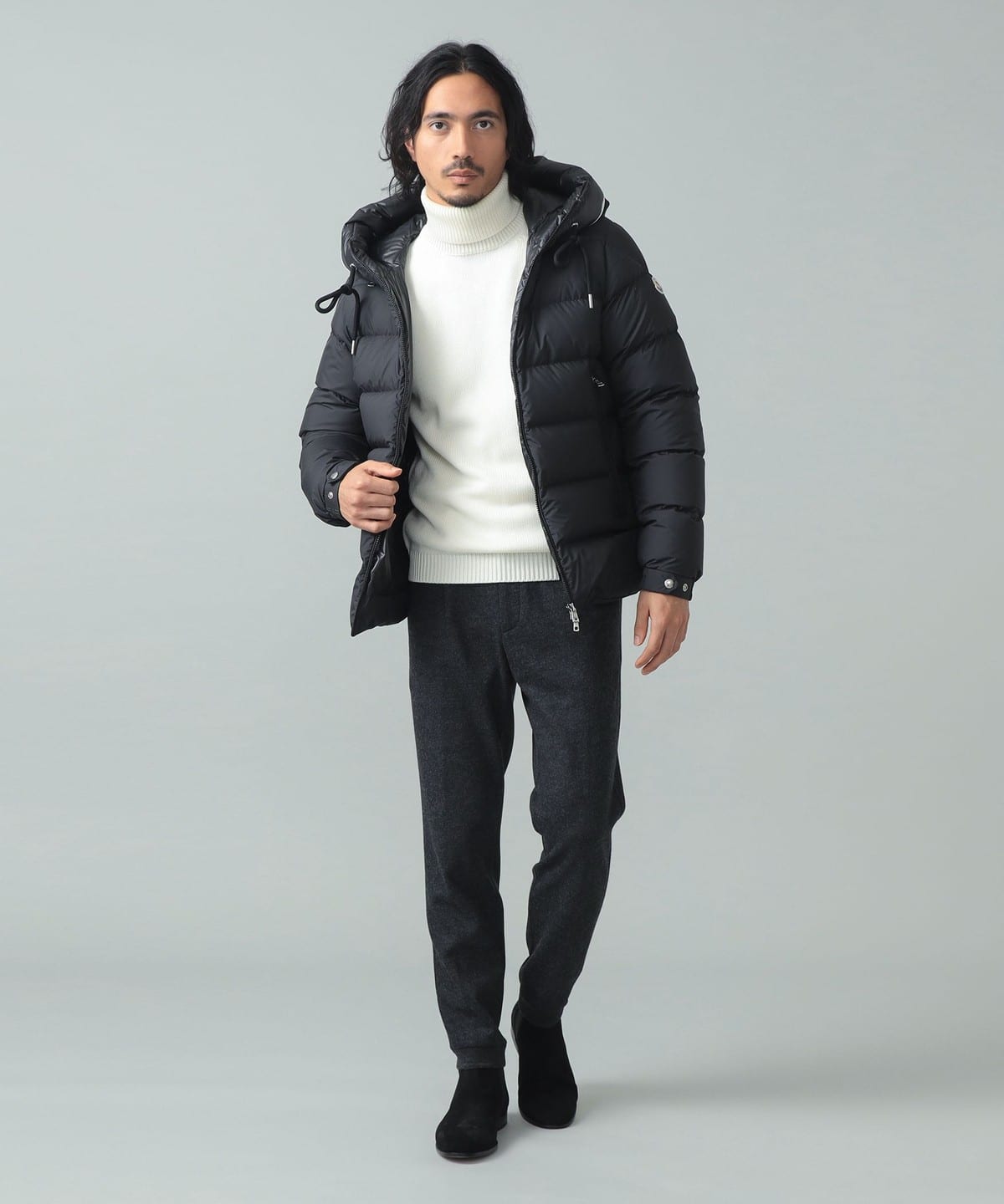 BEAMS F（ビームスF）MONCLER / CARDERE フーデッド ダウンジャケット