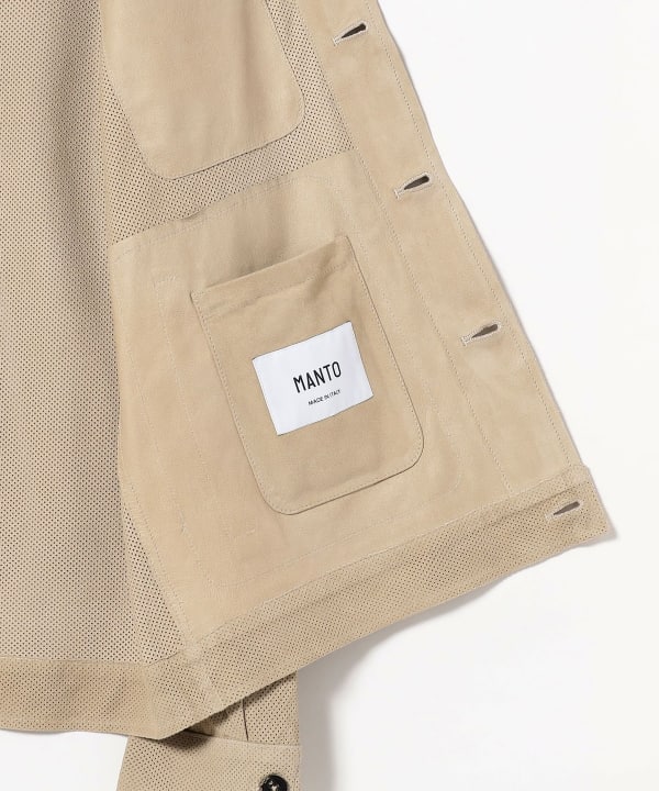 BEAMS+ スエードジャケット Lサイズ ベージュ BEAMS F（ビームスF）【8/7再値下げ】MANTO / スエード