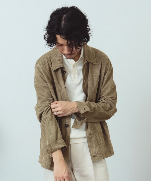 BEAMS F（ビームスF）MANTO / スエード パンチング レザー