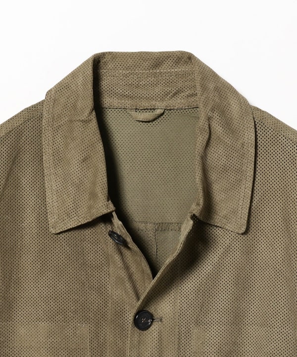 BEAMS+ 本革 スエード ブルゾン タロンジップ
