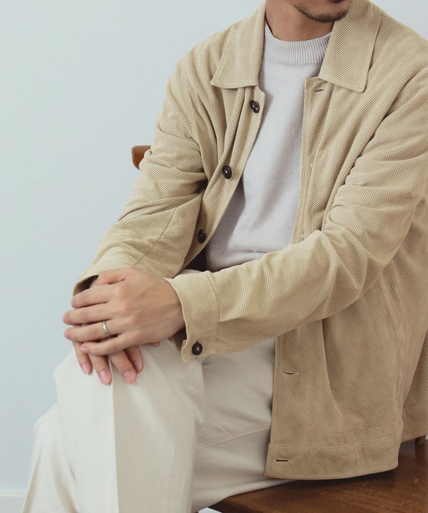 BEAMS F（ビームスF）MANTO / スエード パンチング レザー