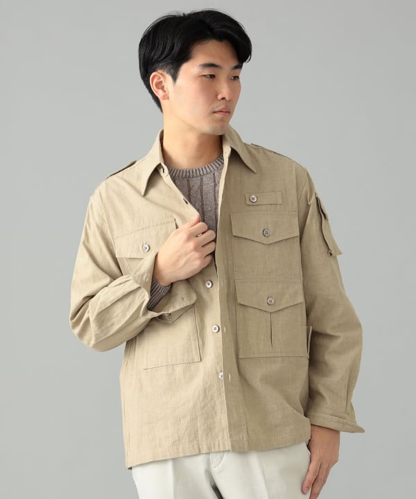 BEAMS F（ビームスF）WOOLRICH × BEAMS F / 別注 サファリ シャツ 