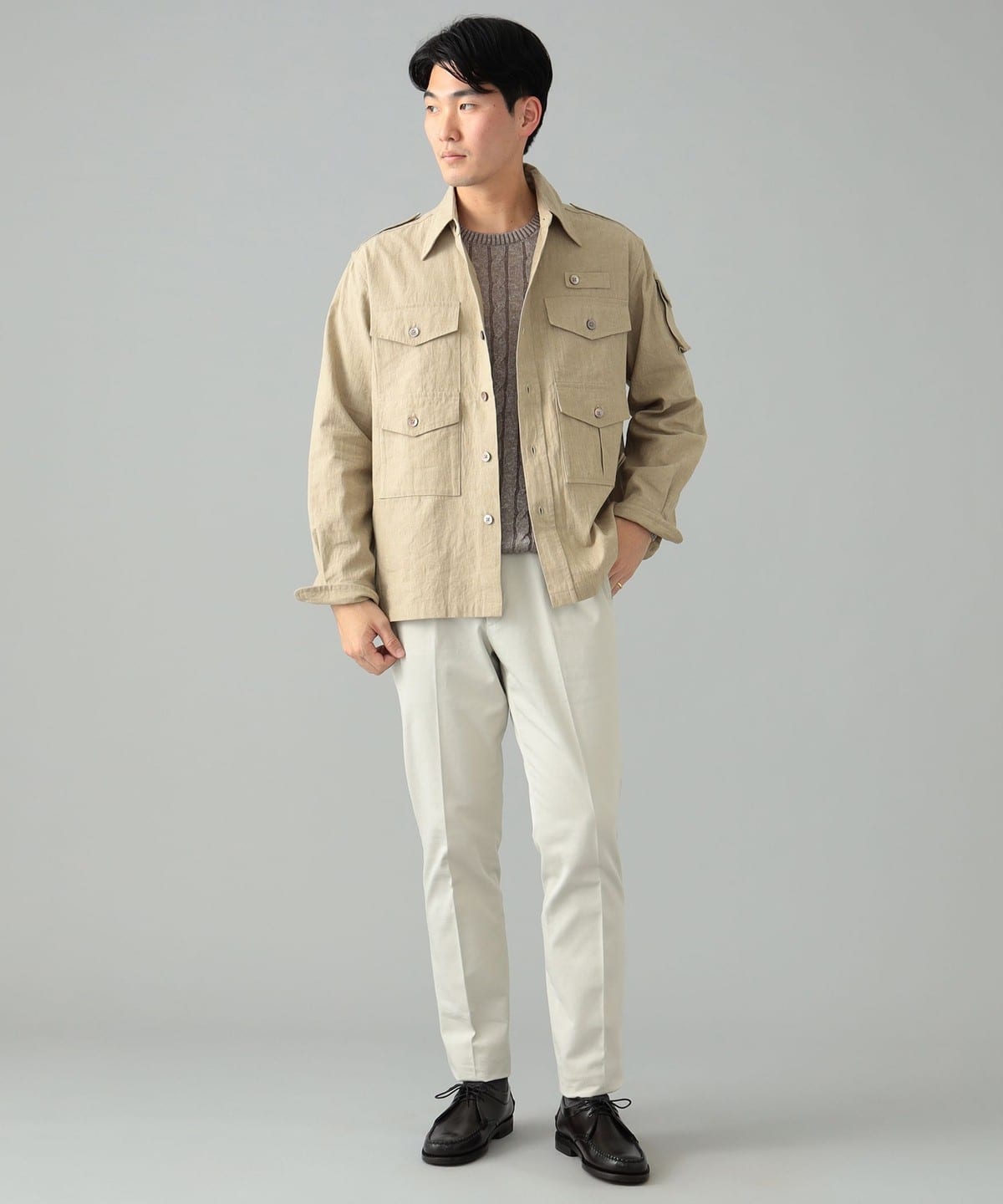 BEAMS F（ビームスF）【別注】WOOLRICH / サファリ シャツジャケット