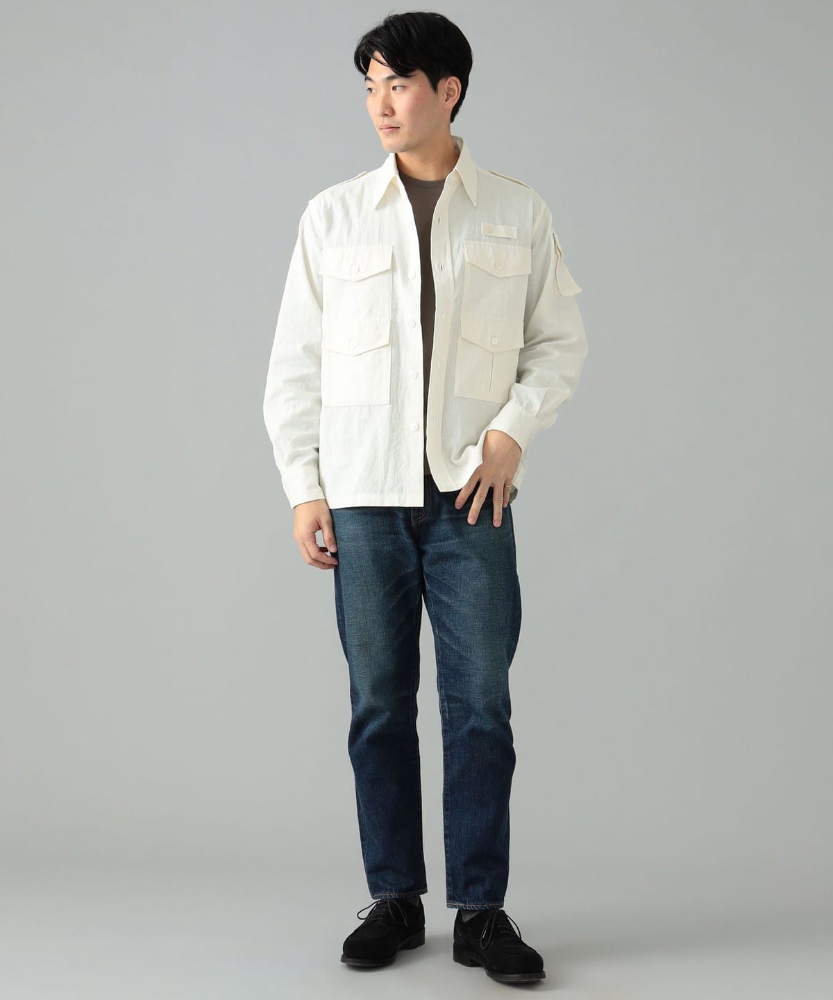 BEAMS F（ビームスF）【別注】WOOLRICH / サファリ シャツジャケット