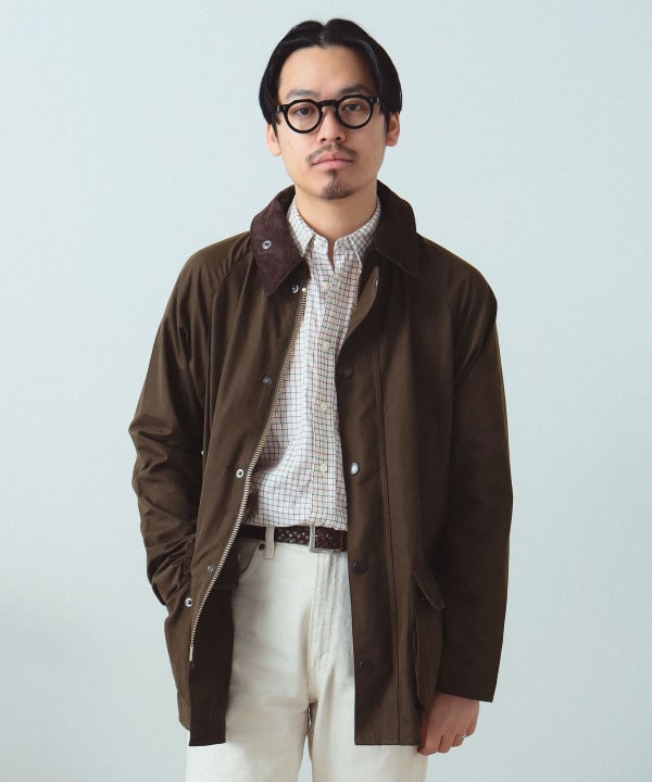 BEAMS F（ビームスF）Barbour × BEAMS F / 別注 BEDALE SL ピーチ