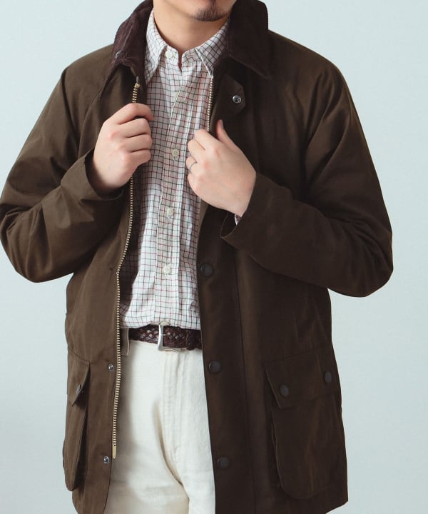 BEAMS F（ビームスF）Barbour × BEAMS F / 別注 BEDALE SL ピーチ