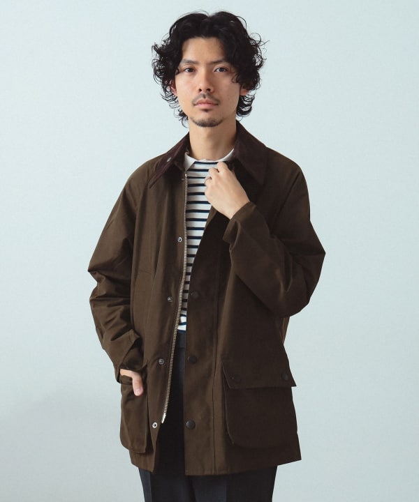 新品 ブラック Barbour ビデイル クラシックフィット ビームス ピーチドサイズ34ブラック