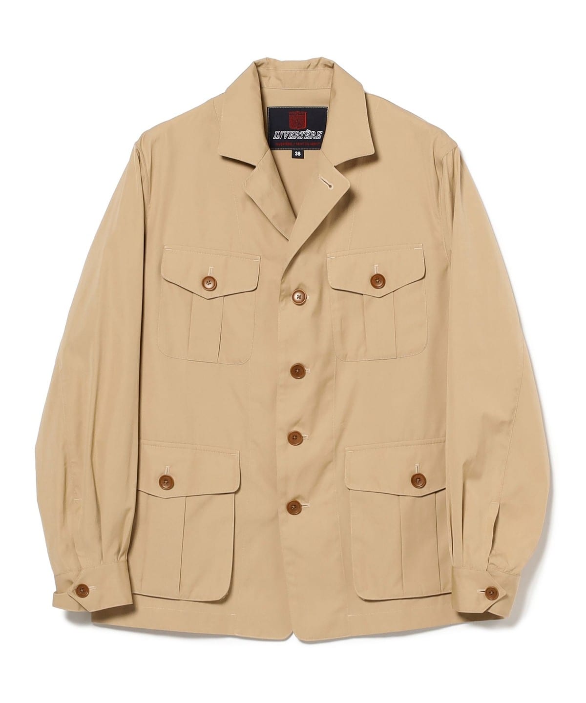 INVERTERE インバーティア / コットン サファリジャケット ブルゾン MEN BEIGE 38 INVERTERE インバーティア / コットン サファリジャケット ブルゾン MEN BEIGE 38