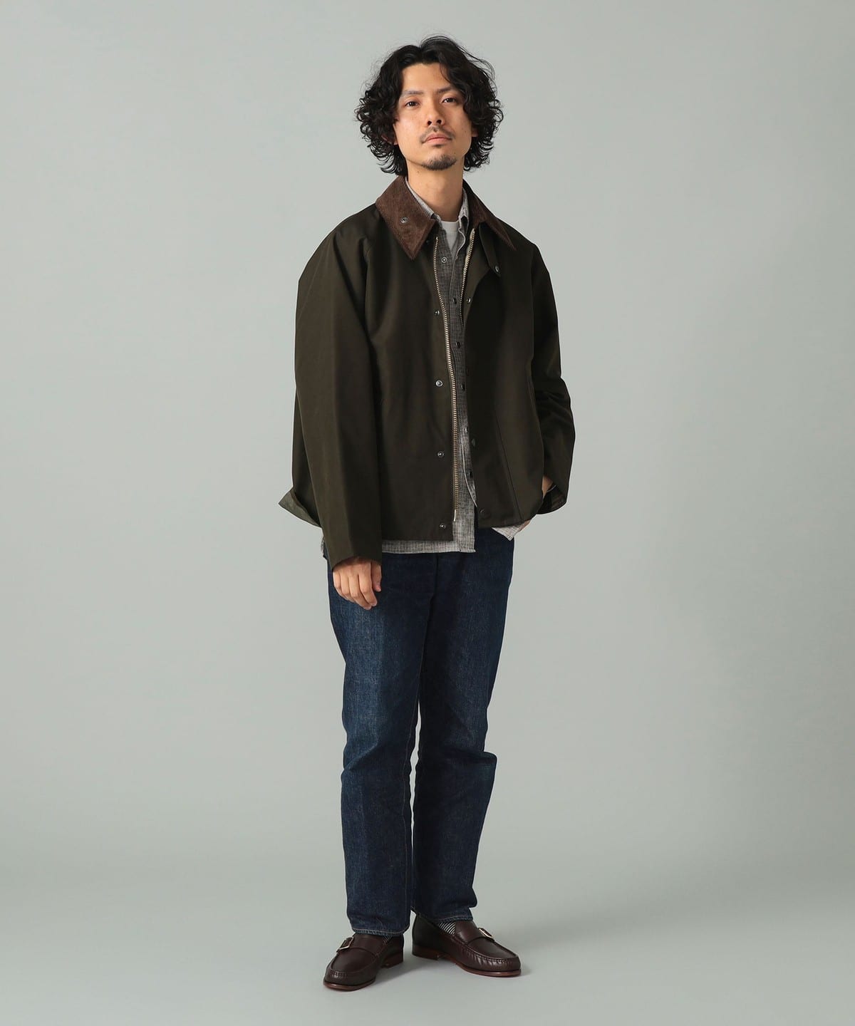 BEAMS F（ビームスF）【別注】Barbour / TRANSPORT ピーチスキン