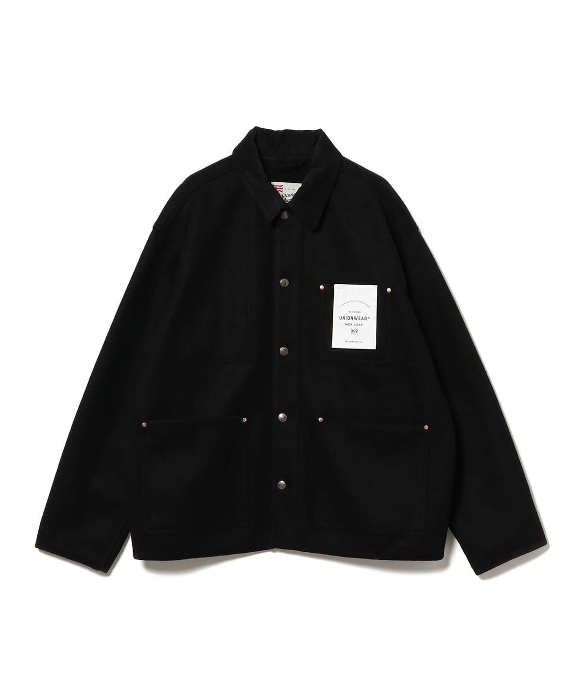 Traditional Weatherwear トラディショナル ウェザーウェア / WORK JACKET 002 ポリエステルウール カバーオール ジャケット ブルゾン MEN BLACK/MW05 36 Traditional Weatherwear トラディショナル ウェザーウェア / WORK JACKET 002 ポリエステルウール カバーオール ジャケット ブルゾン MEN BLACK/MW05 36