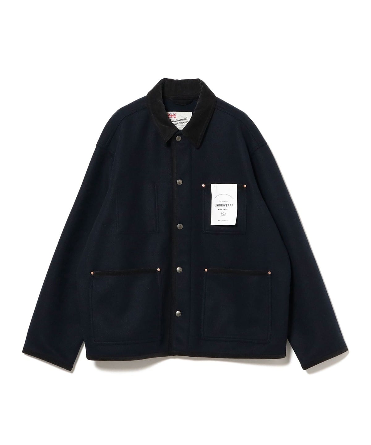 Traditional Weatherwear トラディショナル ウェザーウェア / WORK JACKET 002 ポリエステルウール カバーオール ジャケット ブルゾン MEN NAVY/MW13 38 Traditional Weatherwear トラディショナル ウェザーウェア / WORK JACKET 002 ポリエステルウール カバーオール ジャケット ブルゾン MEN NAVY/MW13 38