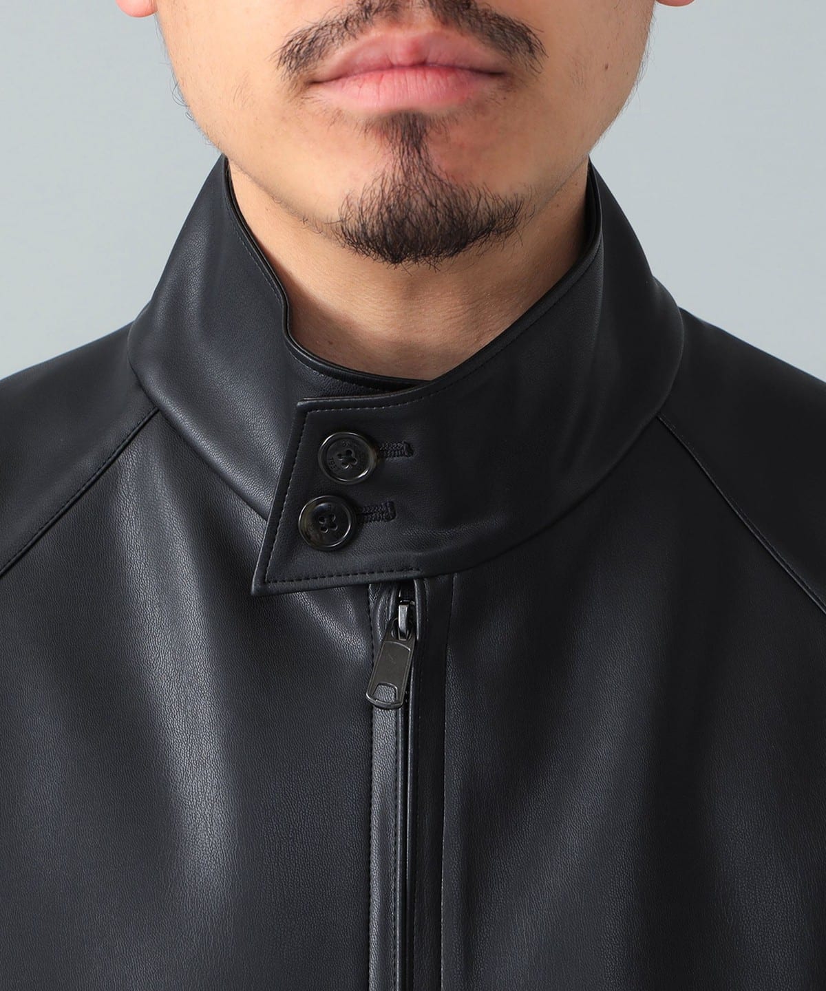 BEAMS F（ビームスF）BARACUTA / G4 フェイクレザー ショート ブルゾン