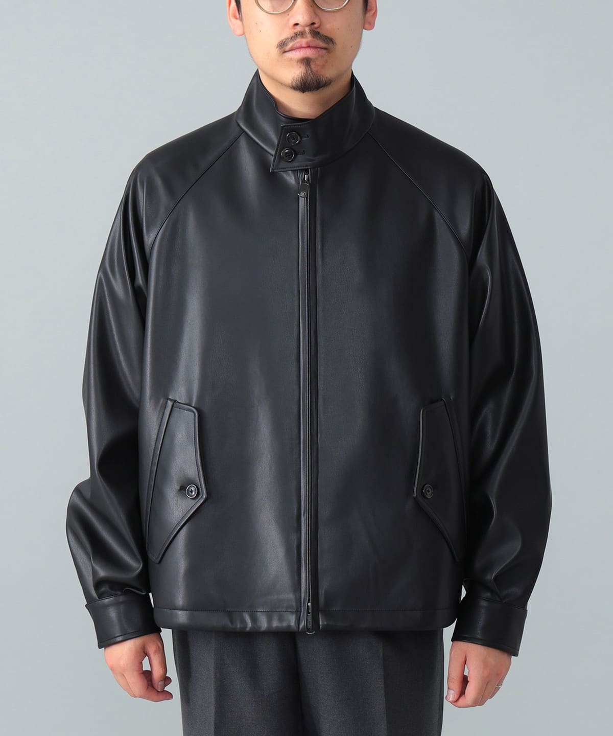 BEAMS F（ビームスF）BARACUTA / G4 フェイクレザー ショート ブルゾン