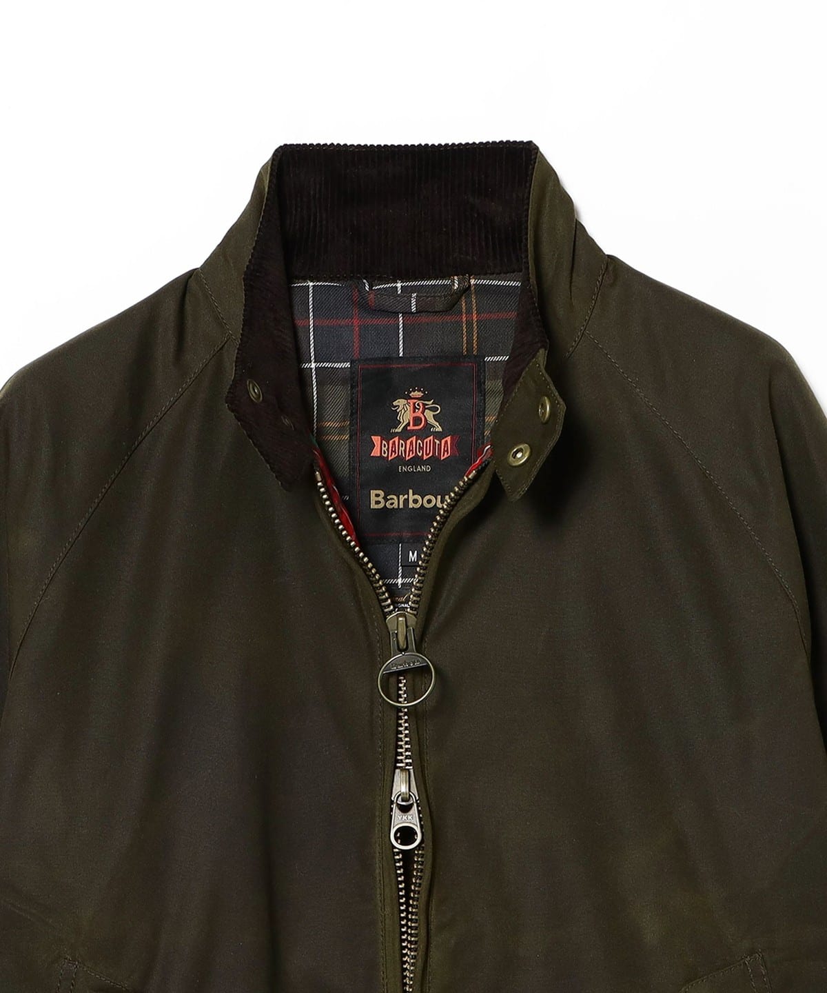 Barbour Baracuta オイルドコットン ブルゾン Mサイズ BEAMS F（ビームスF）Barbour × BARACUTA / PORTON オイルドコットン