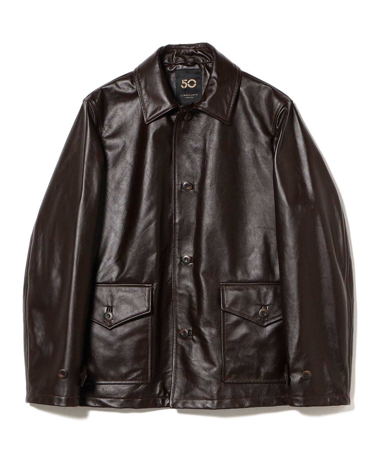 【別注】CINQUANTA チンクワンタ / ホースレザー カーコート ブルゾン MEN MOGANO/7239 50 【別注】CINQUANTA チンクワンタ / ホースレザー カーコート ブルゾン MEN MOGANO/7239 50