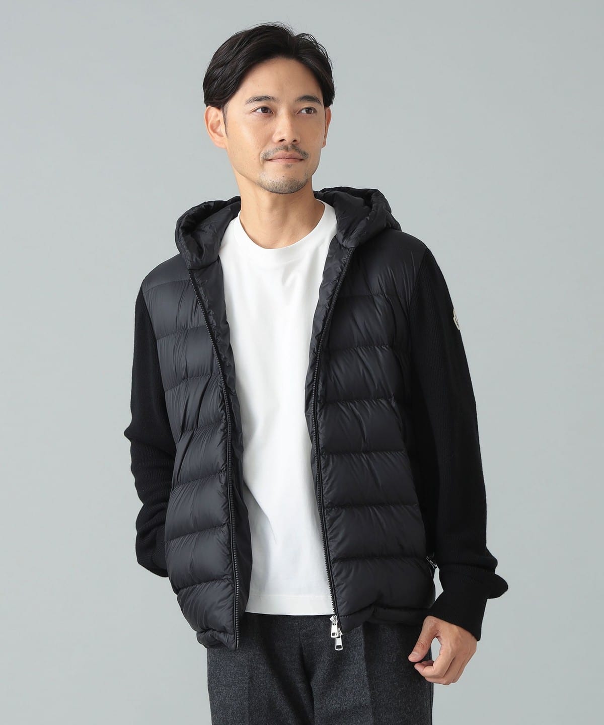 BEAMS F（ビームスF）【EXCLUSIVE】MONCLER / ニット×ナイロン