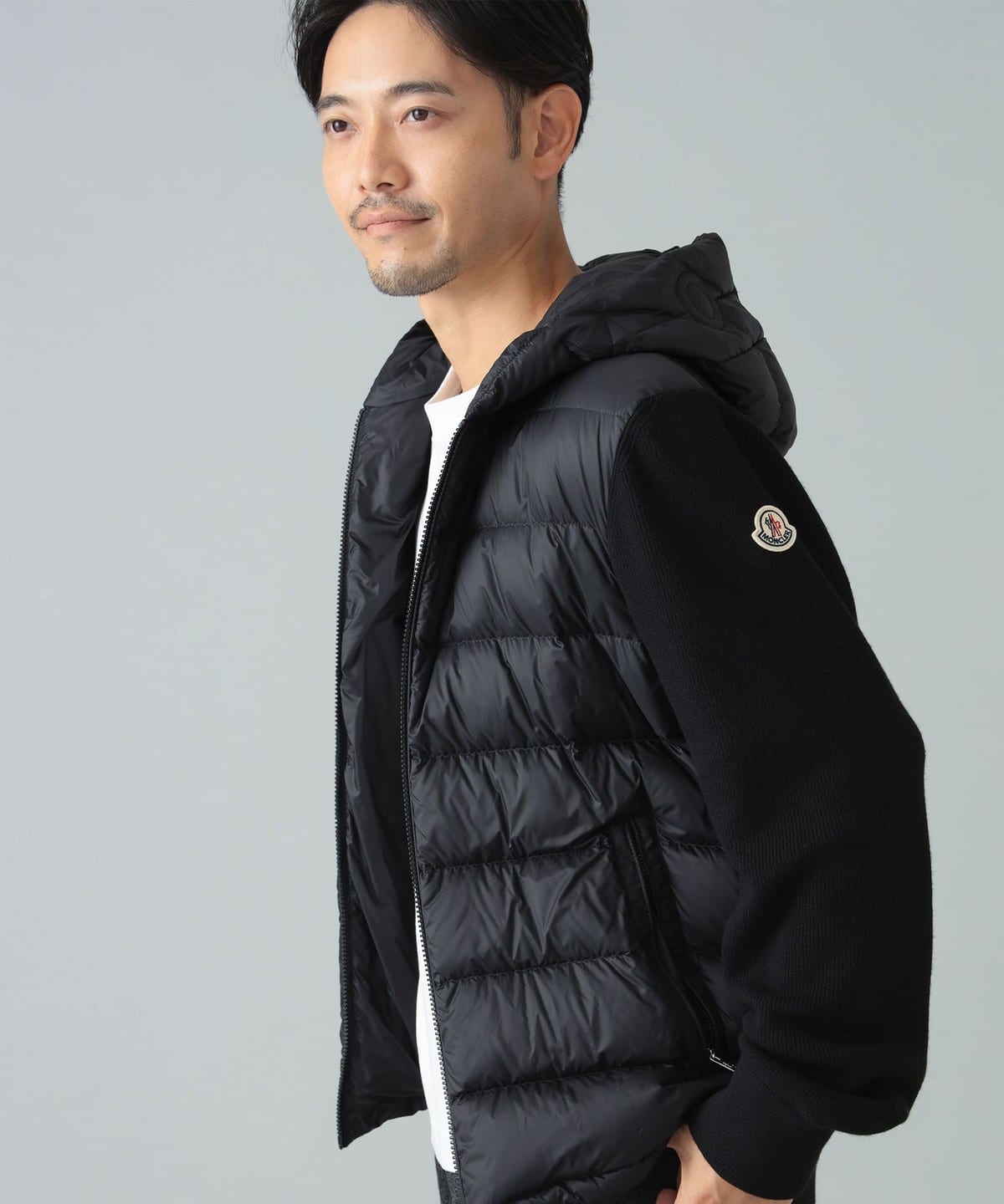 BEAMS F（ビームスF）【EXCLUSIVE】MONCLER / ニット×ナイロン