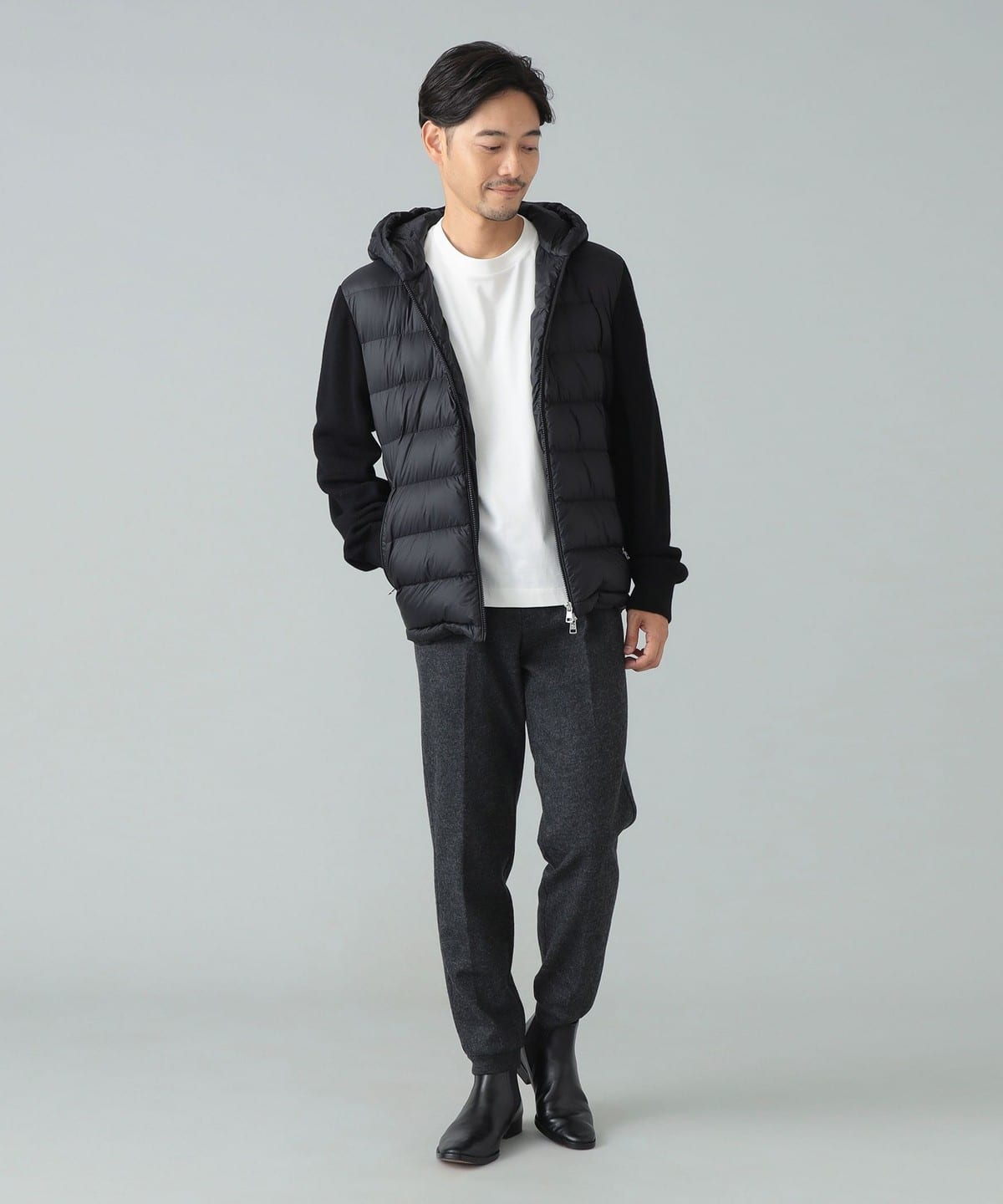 BEAMS F（ビームスF）【EXCLUSIVE】MONCLER / ニット×ナイロン