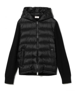 【+15%ポイントUP】【EXCLUSIVE】MONCLER / ニット×ナイロン コンビネーション ダウンパーカ