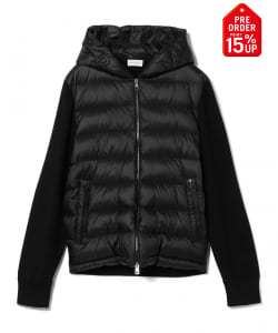 【+15%ポイントUP】【EXCLUSIVE】MONCLER / ニット×ナイロン コンビネーション ダウンパーカ