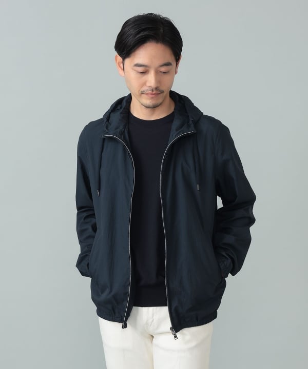 HERNO / ナイロン フーデッド ジップアップ ブルゾン Model：H176cm　Size：50