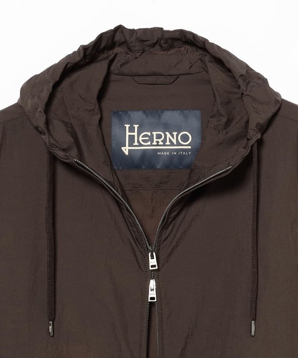 HERNO / Nylon Hooded Zip-Up Blouson