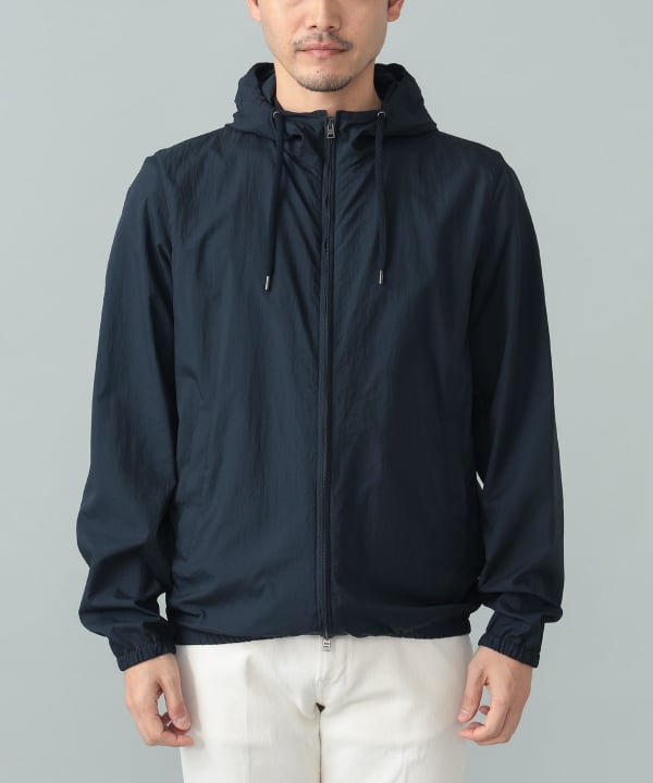HERNO / ナイロン フーデッド ジップアップ ブルゾン Model：H176cm　Size：50