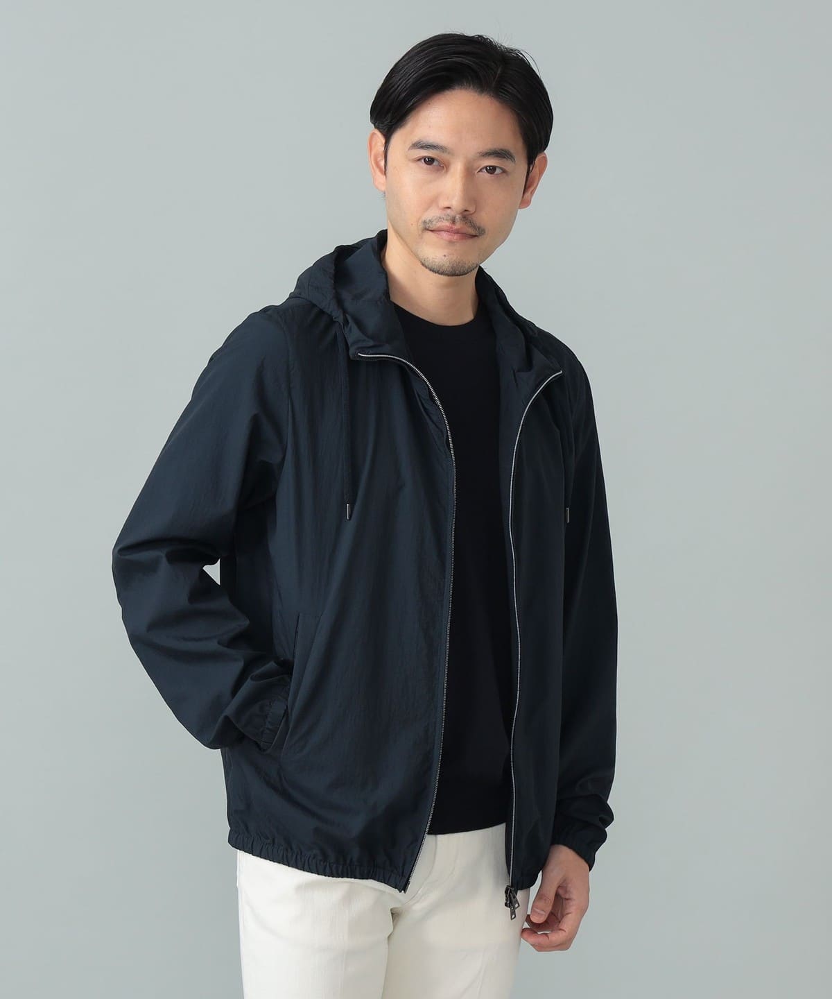 BEAMS F（ビームスF）HERNO / ナイロン フーデッド ジップアップ