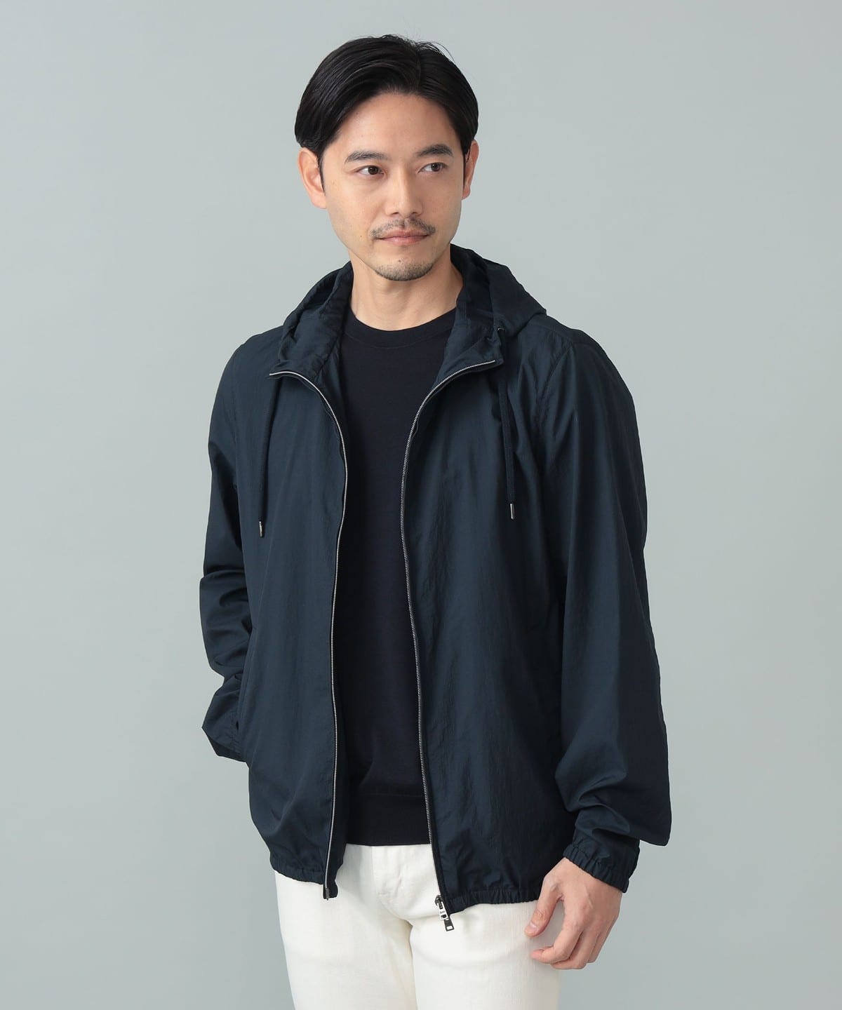 BEAMS F（ビームスF）HERNO / ナイロン フーデッド ジップアップ