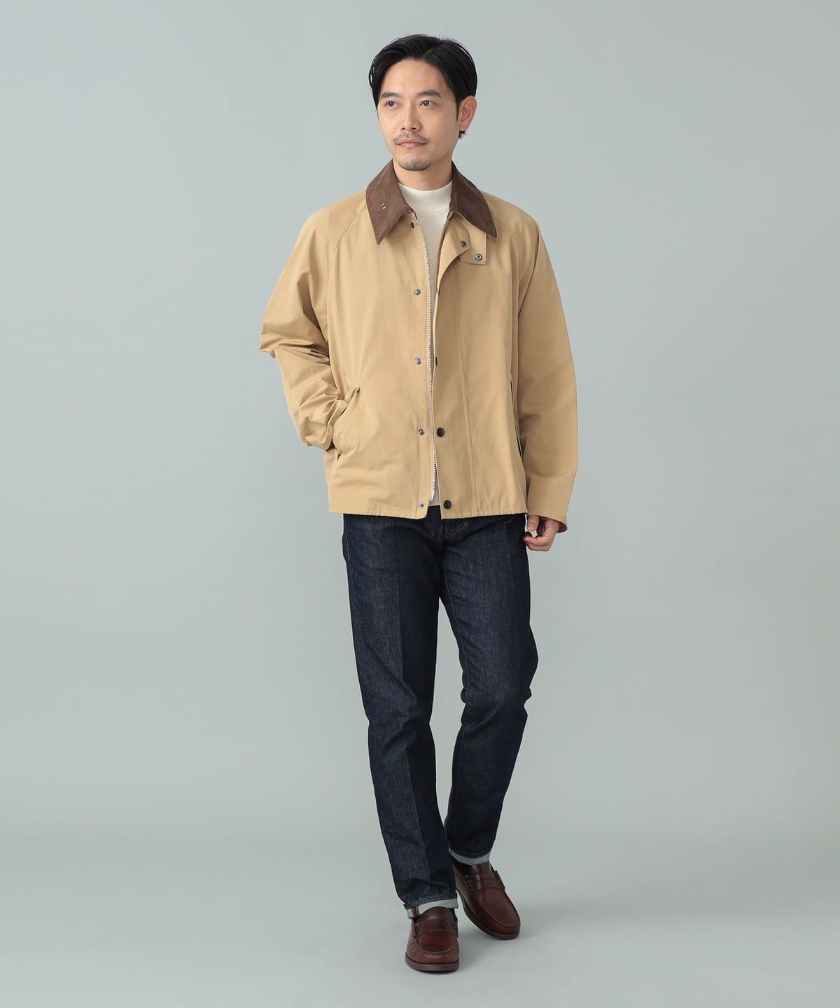 【ビームスF別注】Barbour / TRANSPORT ピーチスキンジャケット BEAMS F（ビームスF）【別注】Barbour / TRANSPORT ポリエステル