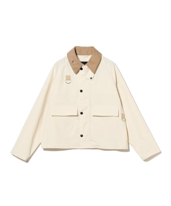 Barbour BEAMS別注 SPEY ブルゾン ホワイト サイズ38 BEAMS F（ビームスF）【別注】Barbour / SPEY ポリエステル ブルゾン