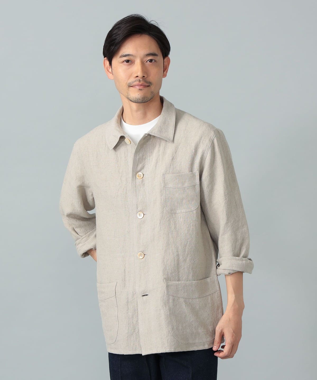 drakes ドレイクス リネン カバーオール BEAMS F The Waxed Linen D-43 Jacket – Drakes US