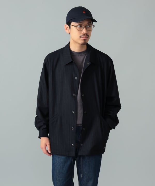 【+10%ポイントUP】Brooks Brothers / ストライプ コーチ ジャケット Model：H175cm　Size：L